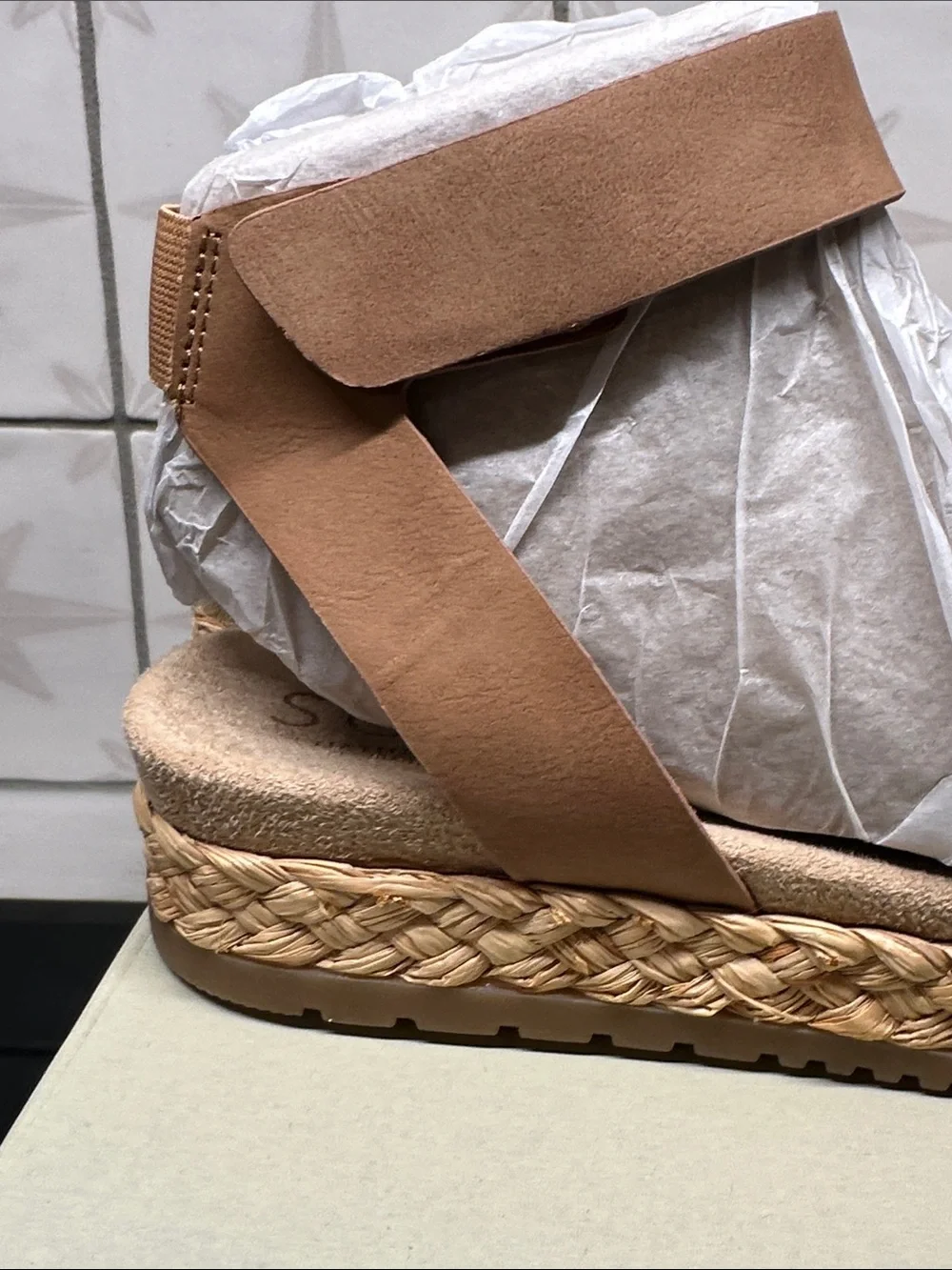 SOUL by NaturalizerWomen’s Tan Espadrille Wedge Sandals - Deara Size 6.5 NIB